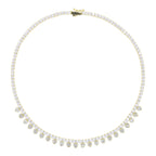 Hessa heart tennis choker necklace in gold — The Accessory Bar UAE